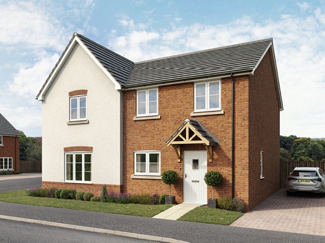 3 bedroom house - artist's  impression subject to change. Please note that the above computer generated image is representative of the house type and not the specified plot as some details and materials may vary.